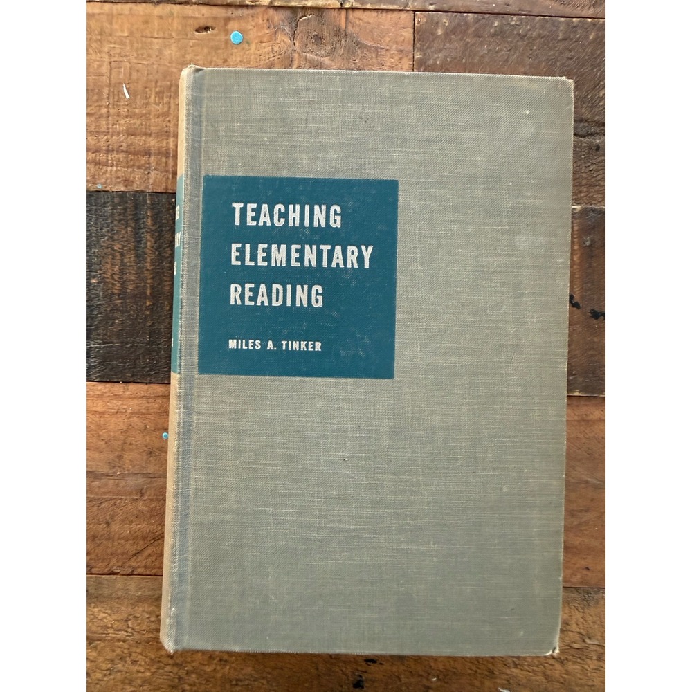 Teaching Elementary Reading Miles A Tinker 1952 Vintage Hardcover Textbook